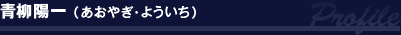 青柳陽一（あおやぎ よういち）プロフィール